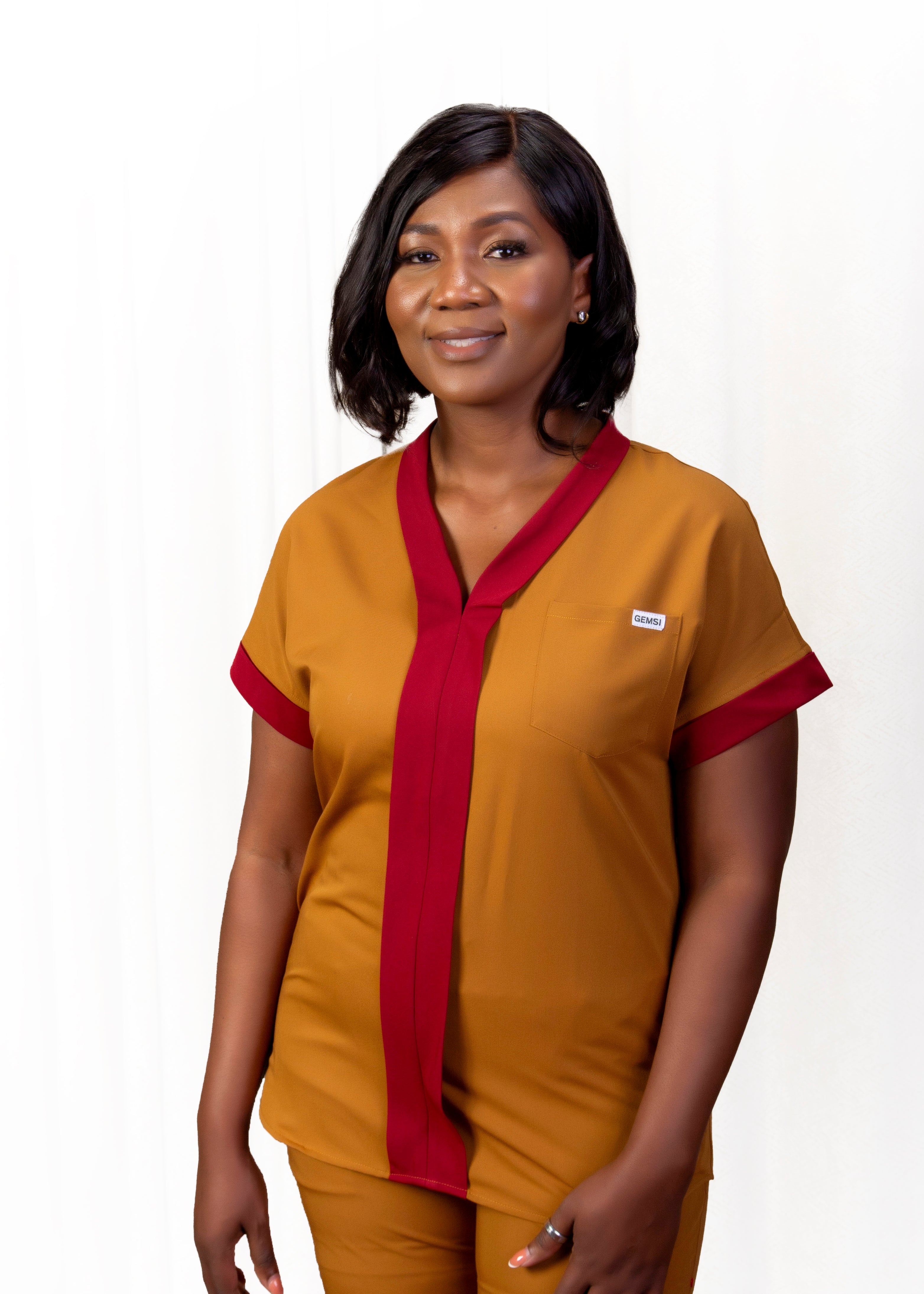 Women's Scrub Tops | Three-Pocket Scrub Top | GEMSI Mart